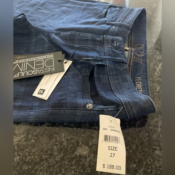 DL1961 Instasculpt Florence Women's Dark Blue Patterned Jeans - Picture 6 of 16